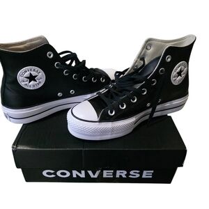 Converse Chuck Taylor All Star Lift Platform High Top Sneakers Black Worn Once